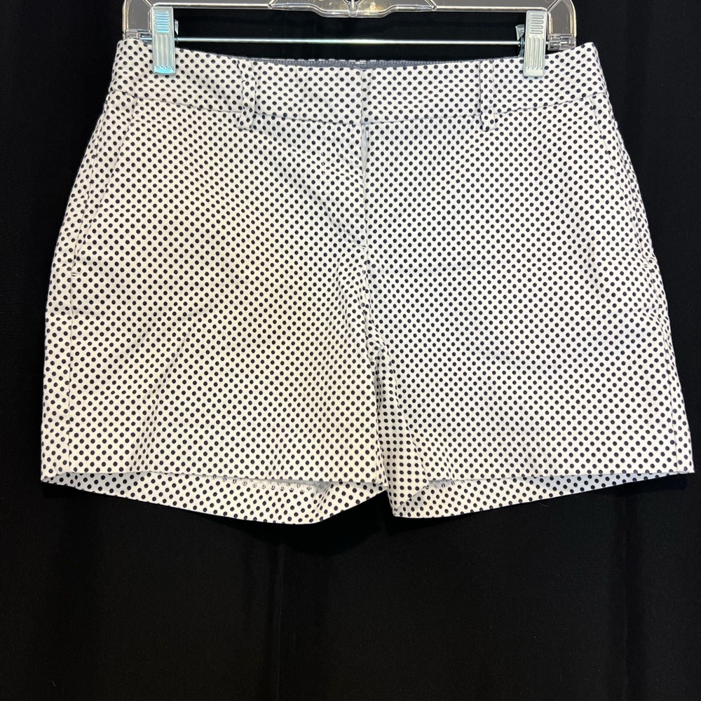 Nautica Black and White Bermuda Shorts Polka Dot Sz 4 Travel Beach Casual